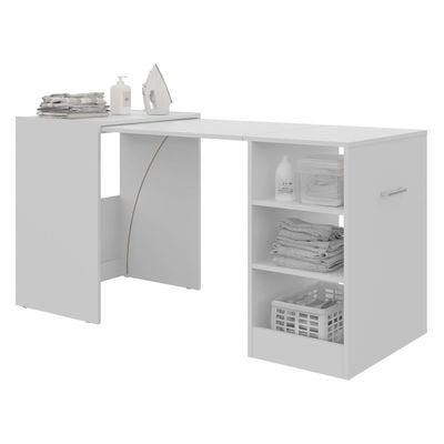 Armário Lavanderia/Mesa Dobrável Multimóveis Ibiza Branco
