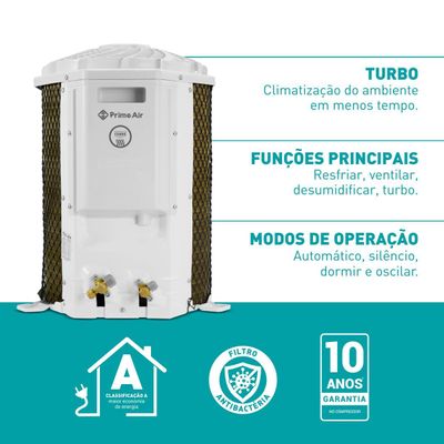 Ar-Condicionado Prime Air Inverter 9000BTUs Frio 9FC 220V