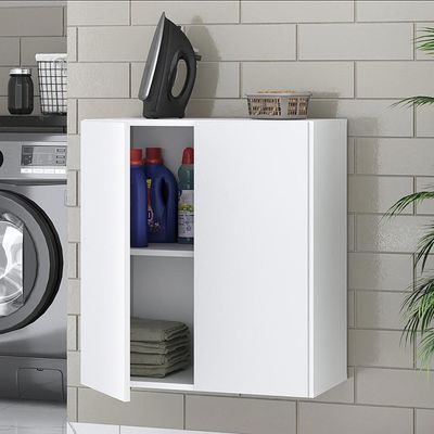 Armário Lavanderia Com 2 Portas Multimóveis Branco