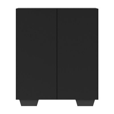 Armário Lavanderia Com 2 Portas Multimóveis Preto