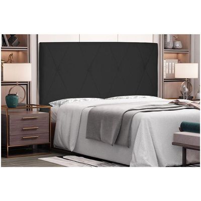 Cabeceira Aquilla Para Cama Box Queen 160cm Suede - D'Rossi Preto