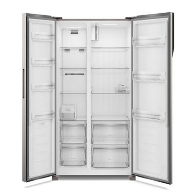 Geladeira Electrolux Frost Free Inverter 435L Efficient com AutoSense Side by Side cor Inox Look (IS4S) 127V