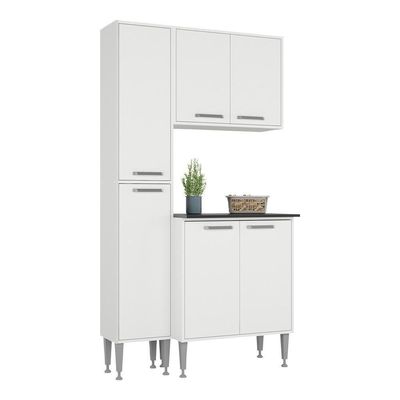 Conjunto Lavanderia Multiuso Armário E Balcão Branco