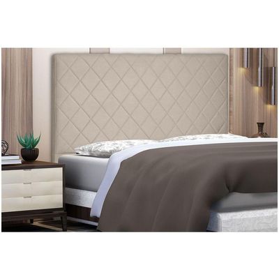 Cabeceira Dubai Para Cama Box King 195cm Suede Bege - D'Rossi