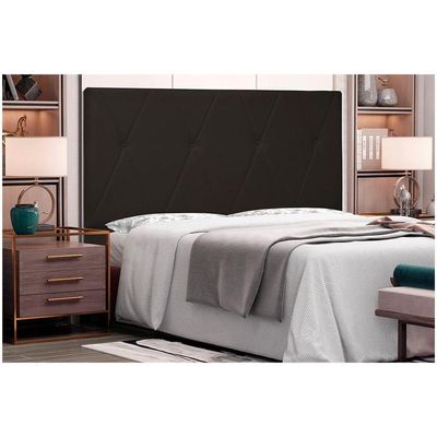 Cabeceira Aquilla Para Cama Box King 195cm Corino - D'Rossi Marrom