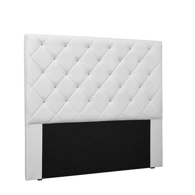Cabeceira Tania Cama Box King 195 Cm Corino Branco