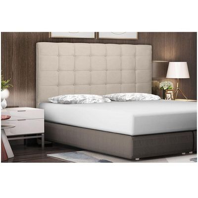 Cabeceira Verona Cama Box Solteiro 90Cm Bege