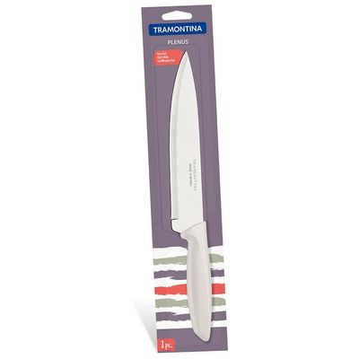Faca 8" Chef Tramontina Plenus em Aço Inox - Off-White
