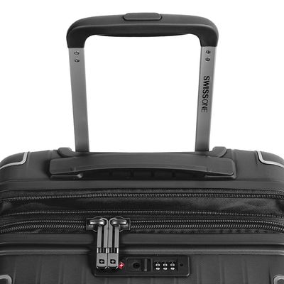 Mala Grande 32 Kg Polipropileno 4 Rodas Swiss One Onix Preta G / Preto