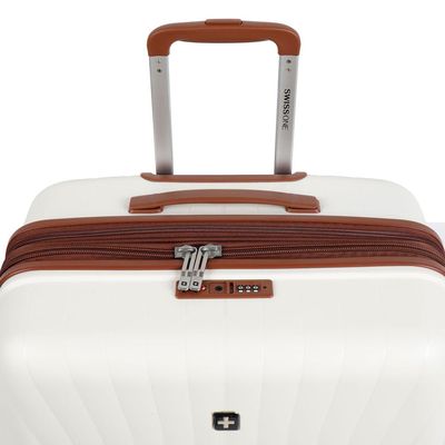 Mala Média 23 Kg Polipropileno 4 Rodas Swiss One Topázio M / Off white