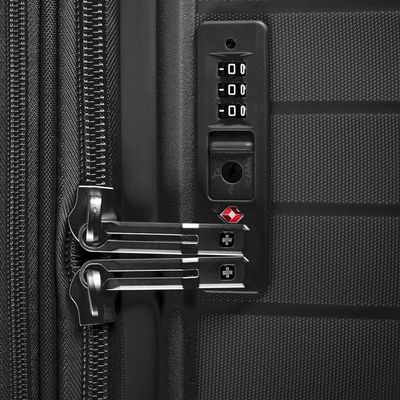Mala Grande 32 Kg Polipropileno 4 Rodas Swiss One Onix Preta G / Preto