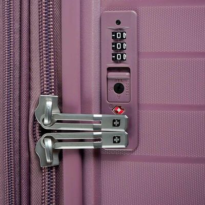 Mala Média 23 Kg Polipropileno 4 Rodas Swiss One Onix Lilás M / Lilas
