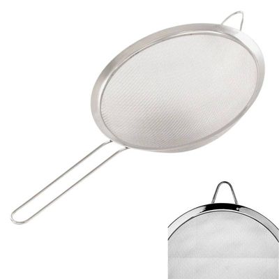 Peneira de Cozinha Aço Inox 32,5cm x 18cm com Apoio Lateral
