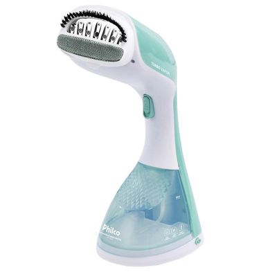 Passadeira de Roupas a Vapor Portátil Philco PVP10VD capacidade de 220ml e 1200W Bivolt - Branco e Verde