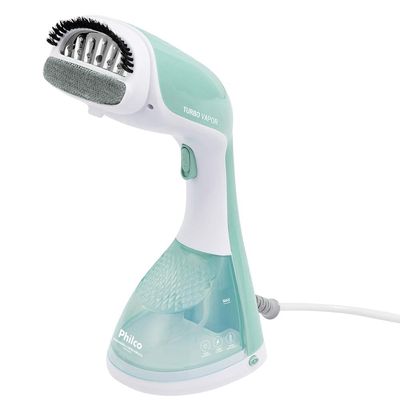 Passadeira de Roupas a Vapor Portátil Philco PVP10VD capacidade de 220ml e 1200W Bivolt - Branco e Verde