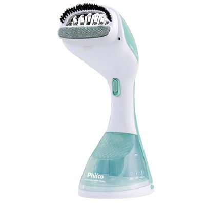 Passadeira de Roupas a Vapor Portátil Philco PVP10VD capacidade de 220ml e 1200W Bivolt - Branco e Verde
