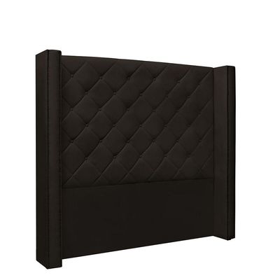 Cabeceira Vicenza Cama Box Solteiro 90Cm Corino Marrom