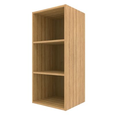 Armário Aéreo Bartira Cristal com 1 Porta, 2 Prateleiras e 40cm de largura - Lâmina Mel/Azul Royal