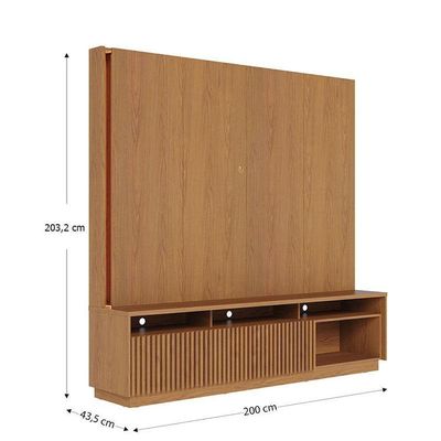 Estante Home Theater Jordão Com Pés Freijó - Colibri