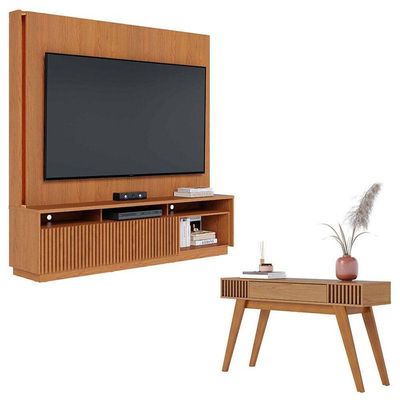 Estante Home Theater Jordão Com Aparador Riviera Freijó - Colibri
