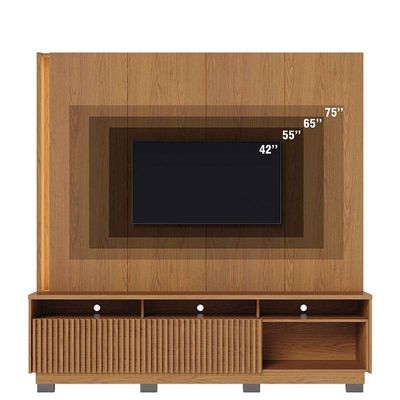 Estante Home Theater Ambiente Jordão Com Pés Freijó - Colibri