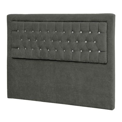 Cabeceira Casal Iasi P04 140 Cm Suede Cinza Escuro Tca 958