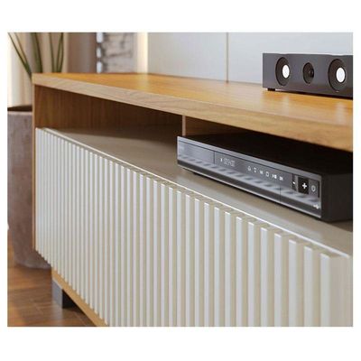 Estante Home Theater Ambiente Jordão Com Pés Off White Freijó - Colibri