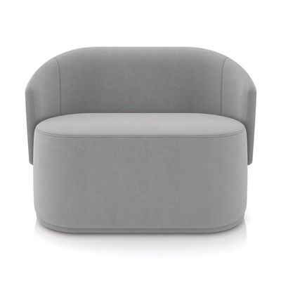 Sofá 2 Lugares Namoradeira Orgânica Para Sala Malu Suede Cinza M11 - D'rossi