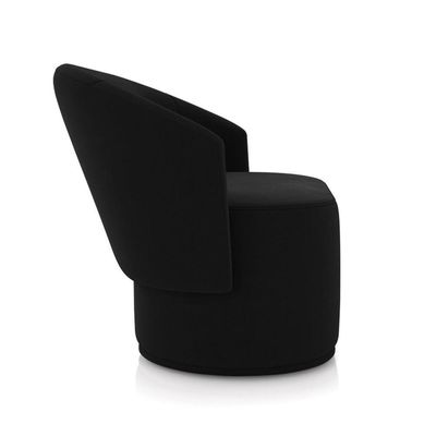 Sofá 2 Lugares Namoradeira Orgânica Para Sala Malu Suede Preto M11 - D'rossi