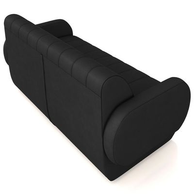 Sofá 2 Lugares Sala Living Orgânico 148cm Fávara K01 Veludo Preto - Lyam Decor