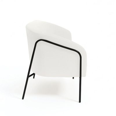 Sofá 2 Lugares Namoradeira Stella Base Industrial Alta Preta Sintético Pu D03 - D'rossi Branco