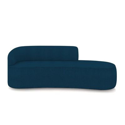 Sofá 4 Lugares Orgânico 220cm Morgan E 2 Poltronas Lua Bouclê Azul D03 - D'rossi