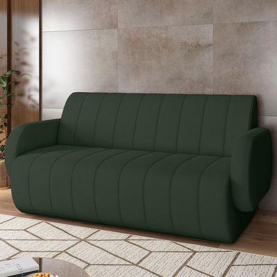 Sofá 2 Lugares Sala Living Orgânico 168cm Fávara K01 Veludo Verde - Lyam Decor