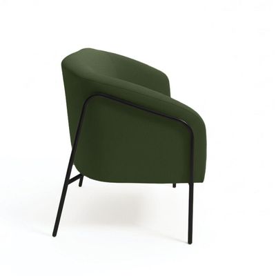 Sofá 2 Lugares Namoradeira Stella Base Industrial Alta Preta Sintético Pu D03 - D'rossi Verde