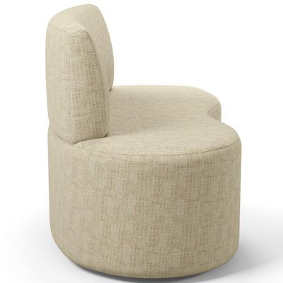 Sofá 2 Lugares Orgânico Para Sala De Estar Living Larissa L02 Linho Bege - Lyam Decor