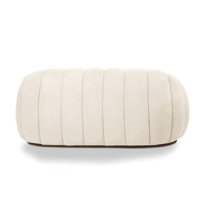Sofá 2 Lugares Orgânico Para Sala Cloud Bouclê Bege E03 - D'rossi
