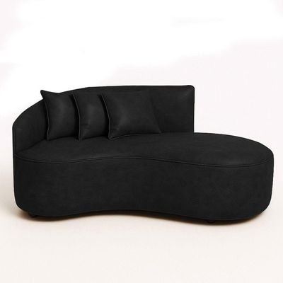 Sofá 2 Lugares Orgânico 140 Cm Morgan Sintético Pu Preto D03 - D'rossi