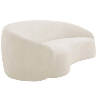 Sofá 3 Lugares Orgânico Luxo Recepção Sala De Estar E Tv Amore 180cm Linho Bege- Mabe Magazine