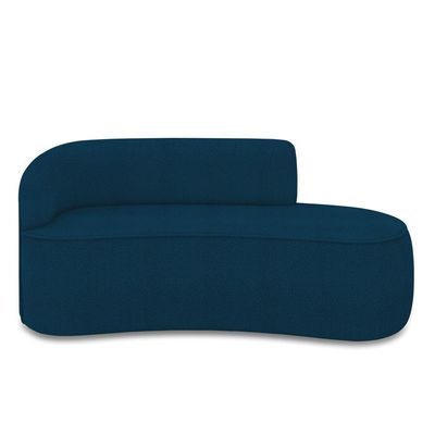 Sofá 3 Lugares Orgânico 180cm Morgan E 2 Poltronas Lua Bouclê Azul D03 - D'rossi
