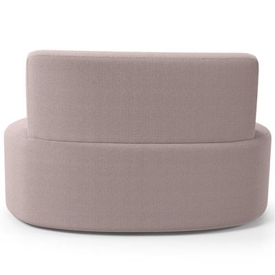 Sofá 2 Lugares Orgânico Para Sala De Estar Living Larissa L02 Bouclê Rosê - Lyam Decor