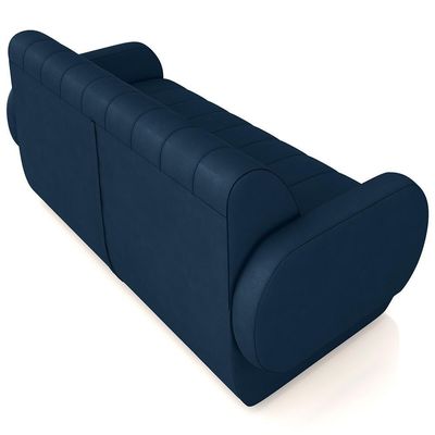 Sofá 2 Lugares Sala Living Orgânico 148cm Fávara K01 Veludo Azul Marinho - Lyam Decor