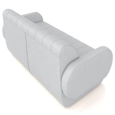 Sofá 2 Lugares Sala Living Orgânico 148cm Fávara K01 Veludo Cinza - Lyam Decor