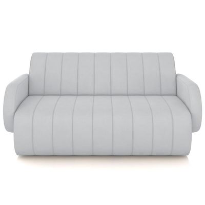 Sofá 2 Lugares Sala Living Orgânico 148cm Fávara K01 Veludo Cinza - Lyam Decor