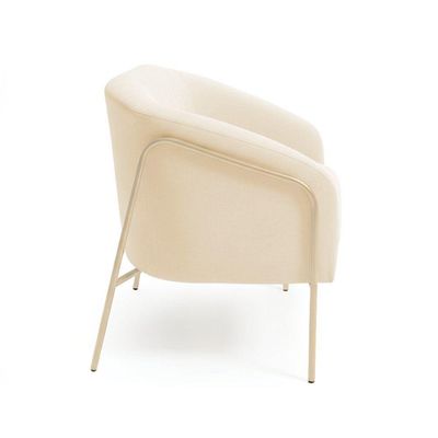 Sofá 2 Lugares Namoradeira Stella Industrial Alta Champanhe Suede D03 - D'rossi Cor Bege