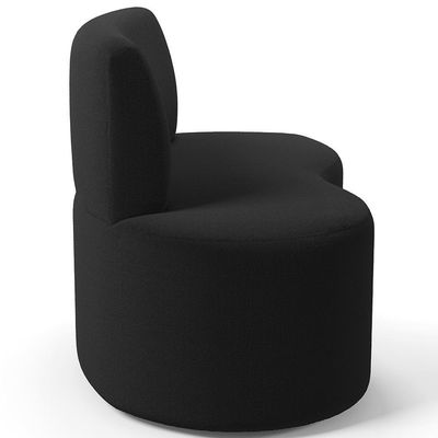 Sofá 2 Lugares Orgânico Para Sala De Estar Living Larissa L02 Bouclê Preto - Lyam Decor
