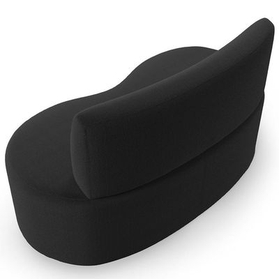 Sofá 2 Lugares Orgânico Para Sala De Estar Living Larissa L02 Bouclê Preto - Lyam Decor