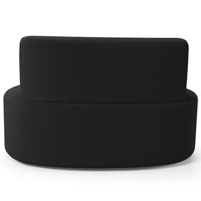 Sofá 2 Lugares Orgânico Para Sala De Estar Living Larissa L02 Bouclê Preto - Lyam Decor