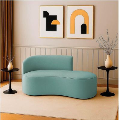 Sofá 2 Lugares Orgânico 140 Cm Morgan Cotelê Ext/veludo D03 - D'rossi Cor Menta