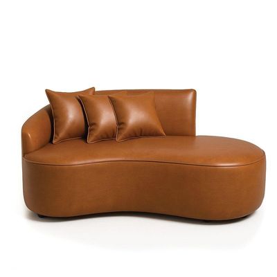 Sofá 2 Lugares Orgânico 140 Cm Morgan Sintético Pu Whisky D03 - D'rossi