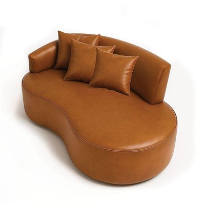 Sofá 2 Lugares Orgânico 140 Cm Morgan Sintético Pu Whisky D03 - D'rossi